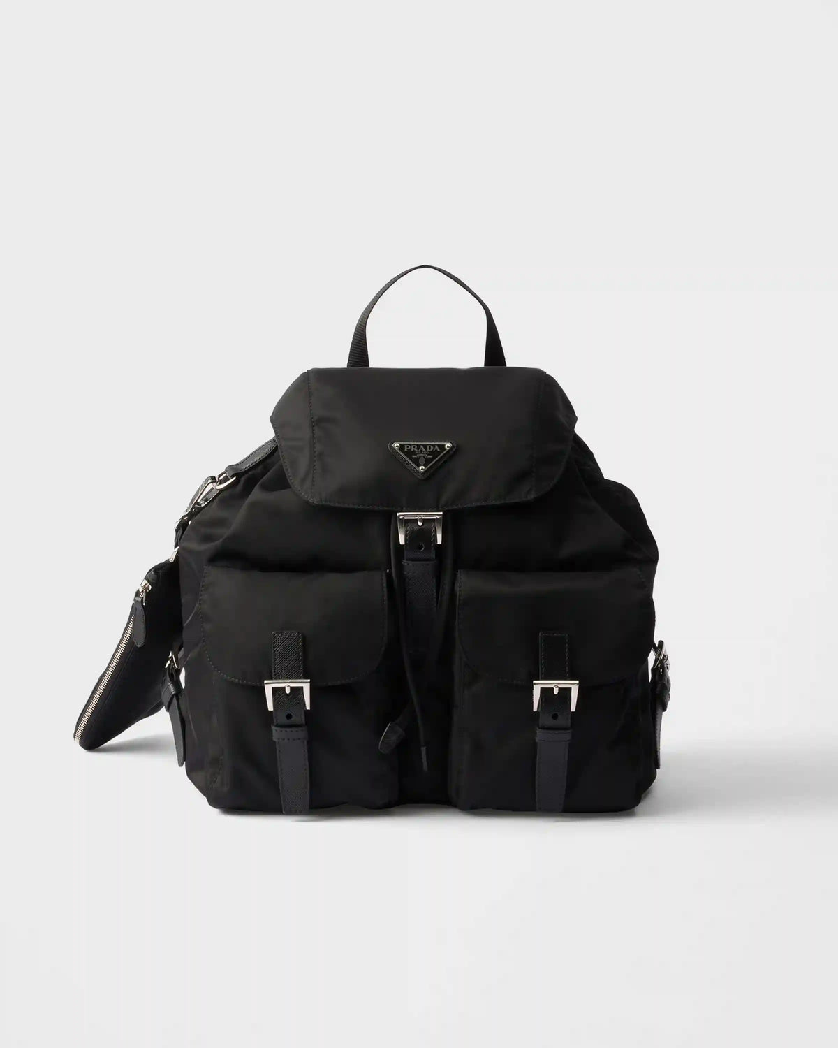 Medium Re-Nylon backpack with pouch