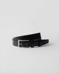Crocodile leather belt