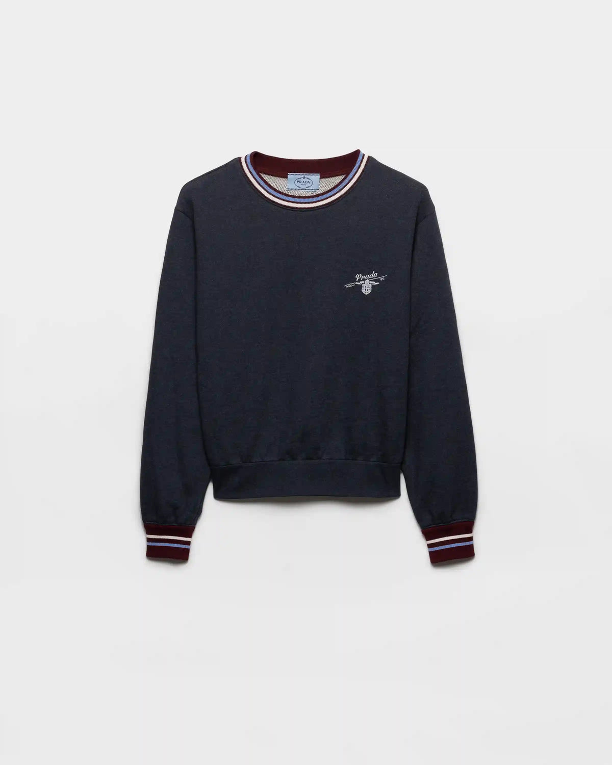 Cotton fleece crew-neck sweatshirt