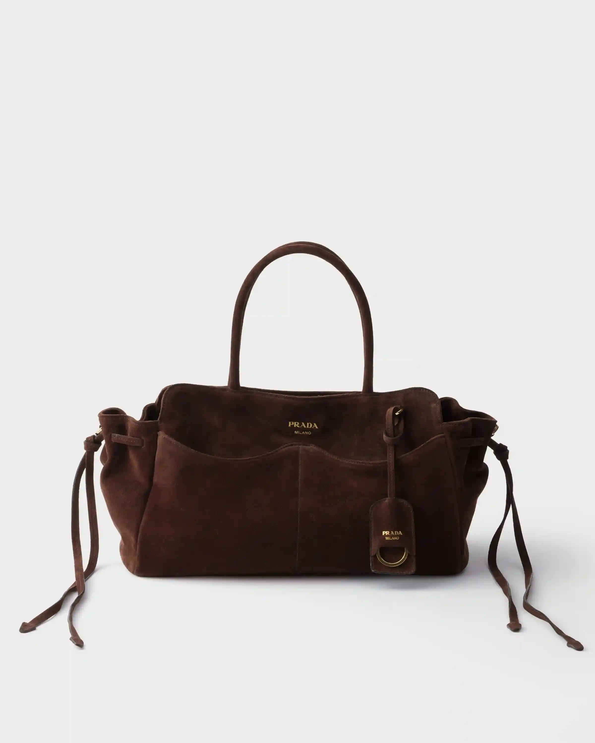 Prada Carry large suede bag