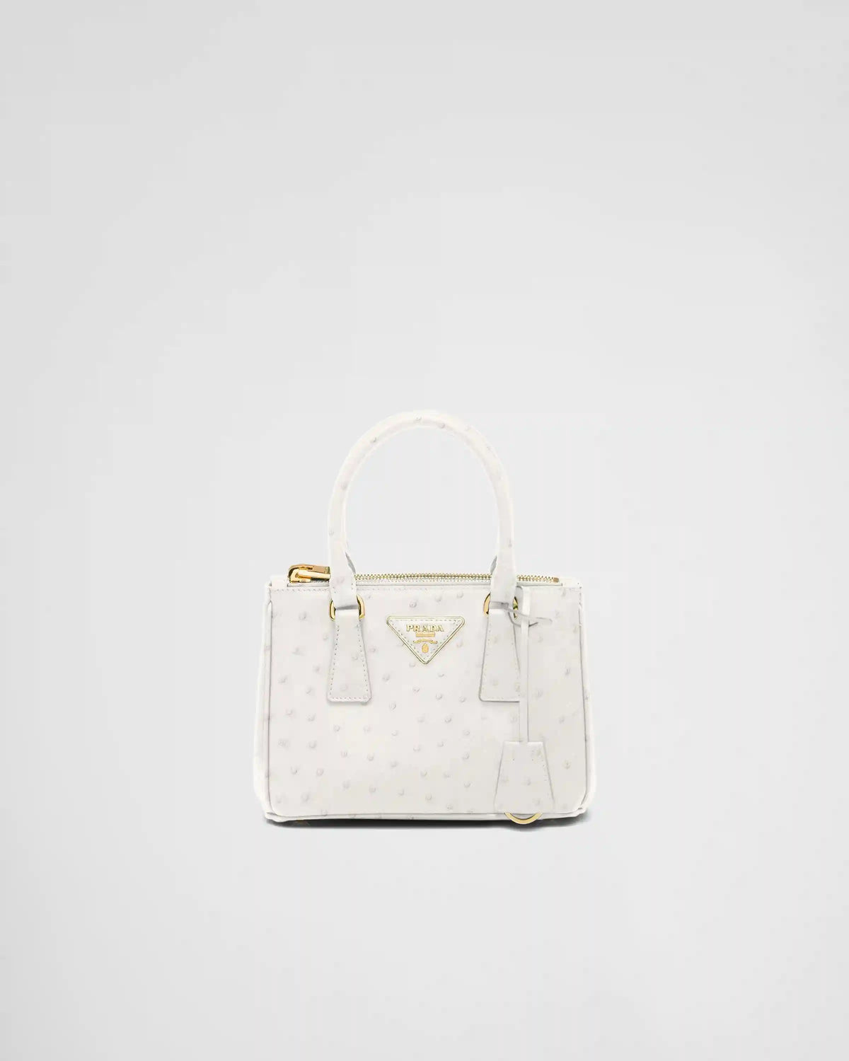 Prada Galleria mini ostrich leather bag