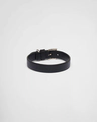 Saffiano leather pet collar