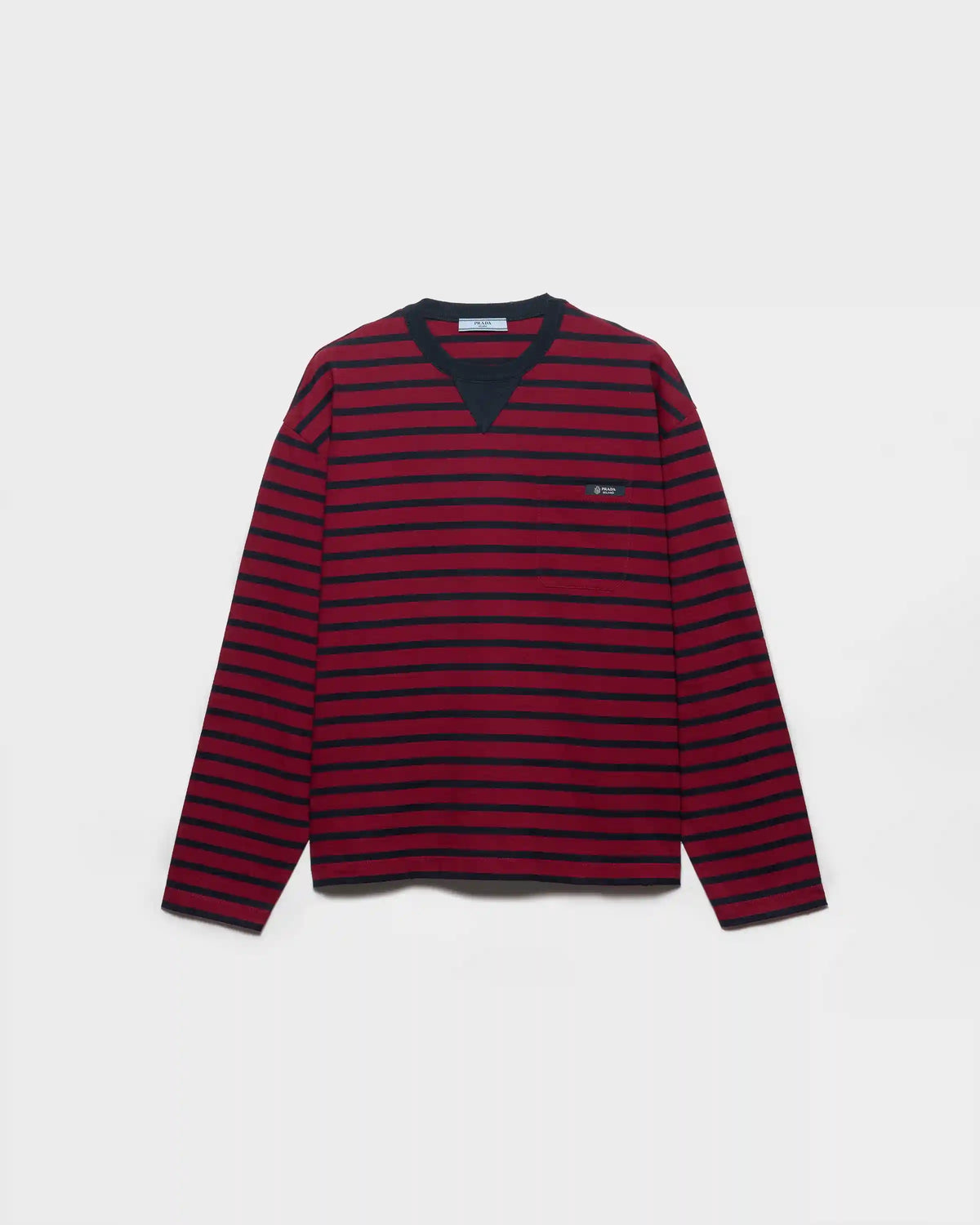Long-sleeved striped jersey T-shirt