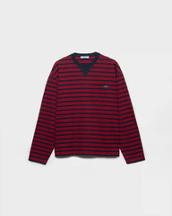 Long-sleeved striped jersey T-shirt