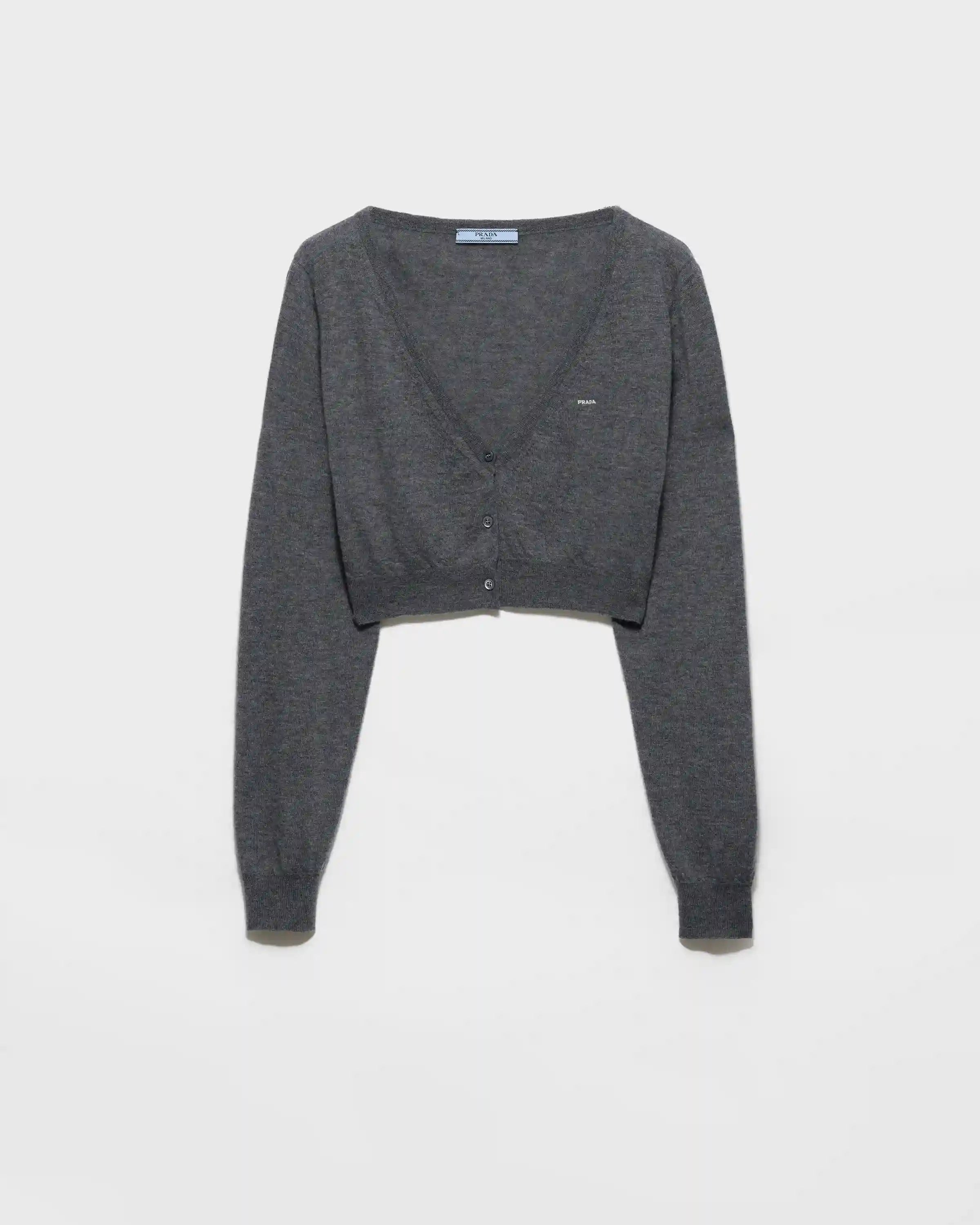 Cropped cashmere cardigan