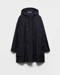 Single-breasted kid mohair and Re-Nylon coat