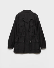Garment-dyed kid mohair jacket