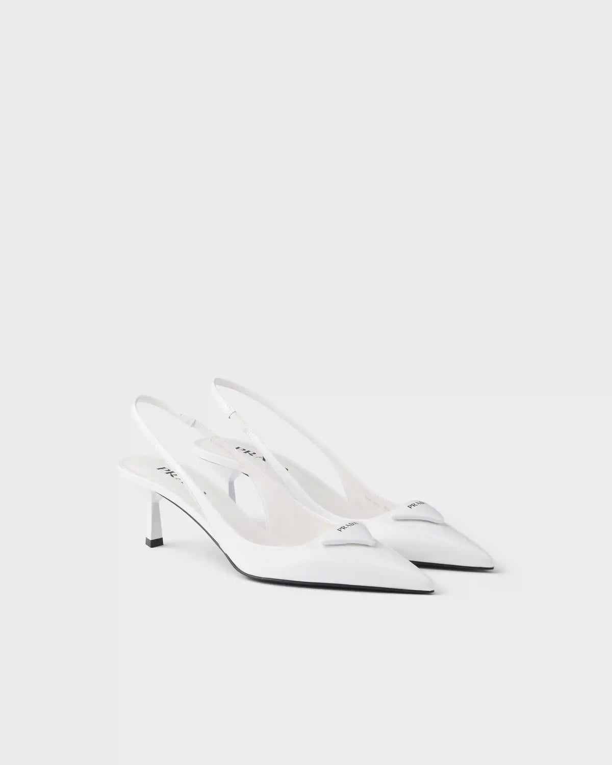 Patent leather slingback pumps